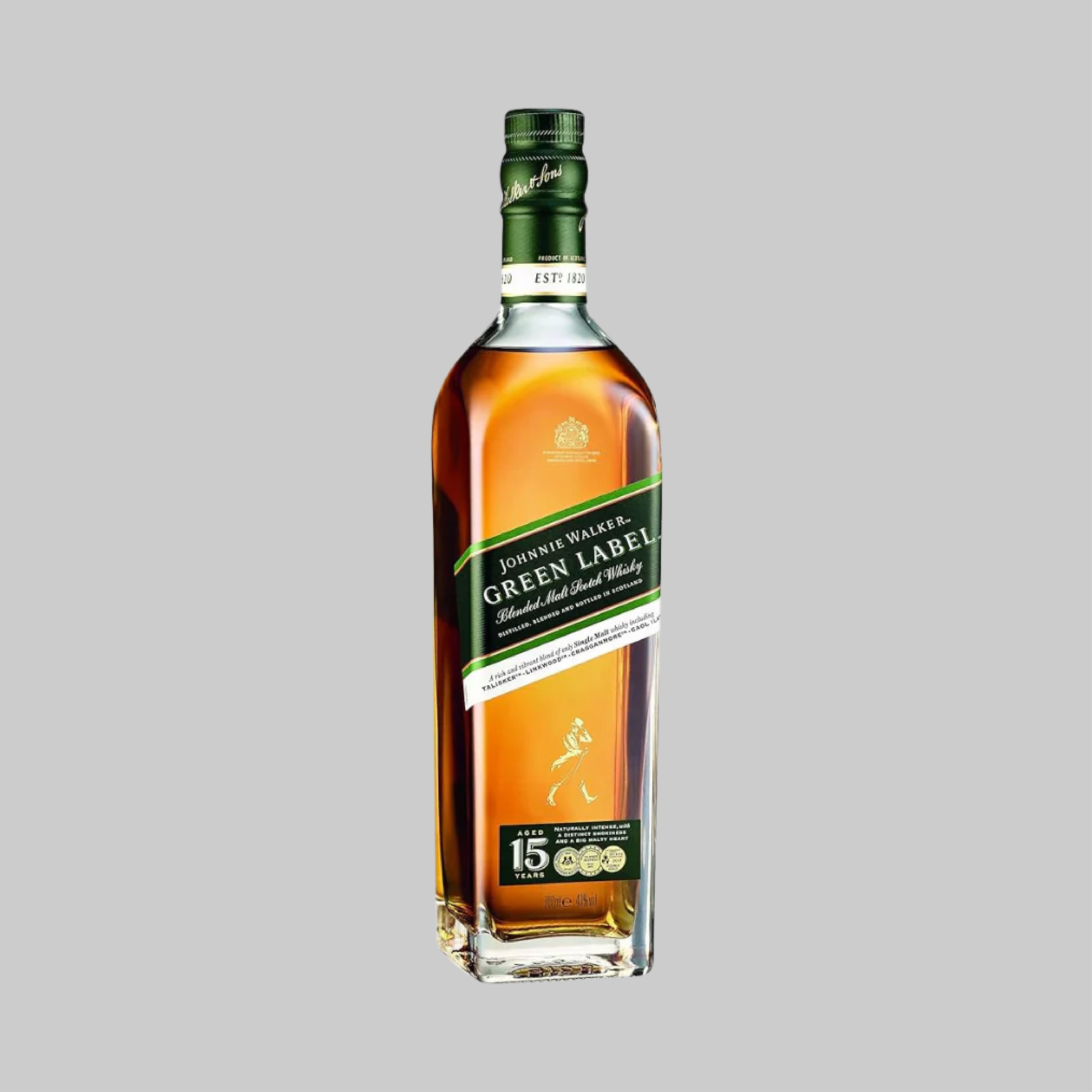 Johnnie Walker Green Label Blended Malt Scotch Whisky 750ml 43.0% - Time2Drink